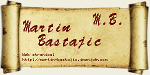Martin Bastajić vizit kartica